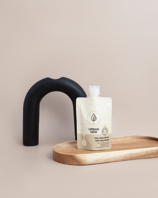 Очищувальна маска для обличчя City Glow Mask Holy Basil (50 мл) з каоліном, гіалуроновою кислотою та екстрактом Тулсі