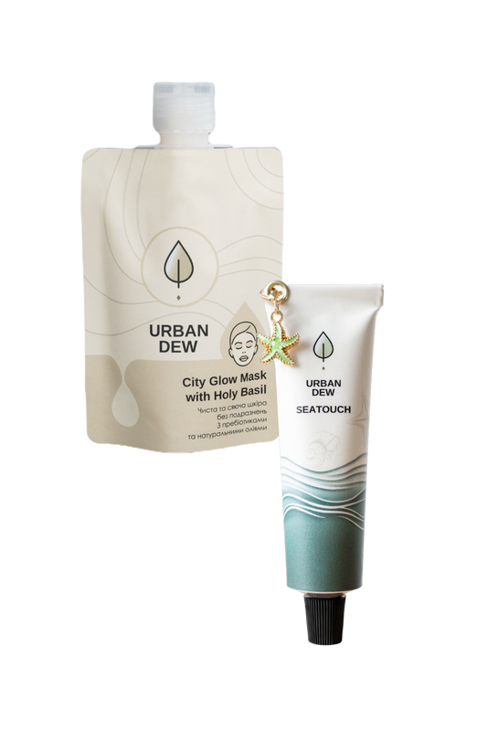 Detox and nourish in one go. The purifying clay mask deeply cleanses pores, reduces shine, and eliminates urban buildup, leaving your skin fresh and matte. The sea mineral hand cream hydrates, softens and protects your hands throughout the day. A perfect set for clean, balanced skin and daily care.